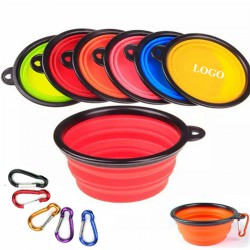 Pet Silicone Folding Bowl With Carabiner Hook
