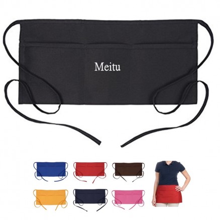 3-Pocket Waiter Short Apron